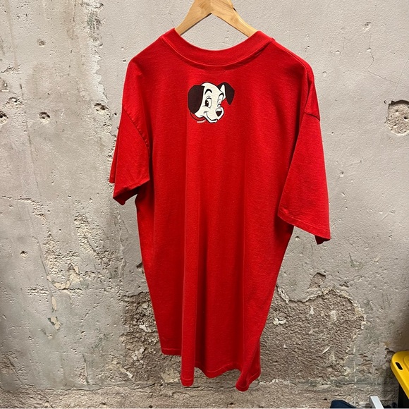 Disney Vintage 101 Dalmatians Red Oversized One Size Single Stitch Graphic Tee - Picture 6 of 7